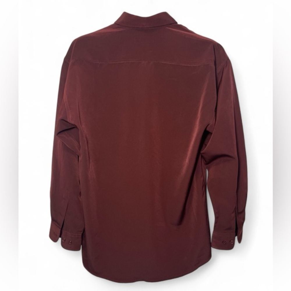 Vroom & Dreesmann Munich Men Medium Dutch Long Sleeve Silky Hidden Button Shirt - Picture 2 of 5